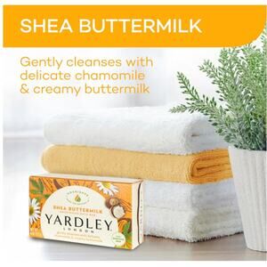 Yardley of London Shea Buttermilk 3 Bars Soap Sensitive Skin Chamomile 4.25 oz